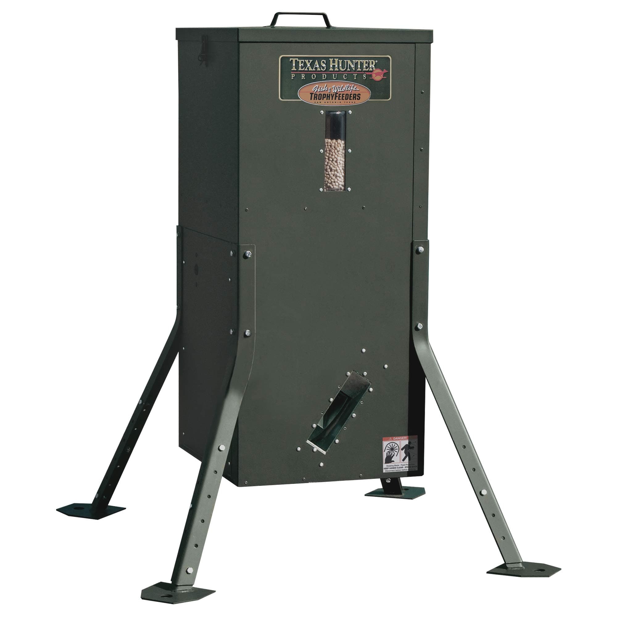 Texas Hunter Directional Fish Feeder w/Adjustable Legs - 70 lb. Fish Feed Capacity - Model DF125AL