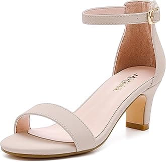 Girls Heel Sandals Girl Dress Shoes Open Toe Ankle Strap High Heels Pump Sandals Wedding Party for Little Big Kid