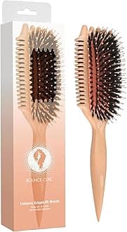 Volume EdgeLift Brush, 5-in-1 Tool for Volumized, Defined Curls, Waves & Coils - Peach