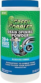 Drain Clog Remover & Drain Cleaner Powder, 20+ Treatments, Maintenance Breaks Down Grease, Paper, Fat & Oil, Septic Safe