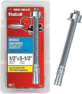 RedHead Red Head 1/2 in. x 5-1/2 in. Wedge Anchor 10CT