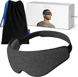 Eye Mask Sleep Mask - 100% Blackout, No Pressure On Eyes, Soft & Breathable, Adjustable Fit, Sleep Mask for Women Men, Travel Bag Included (Dark Night)