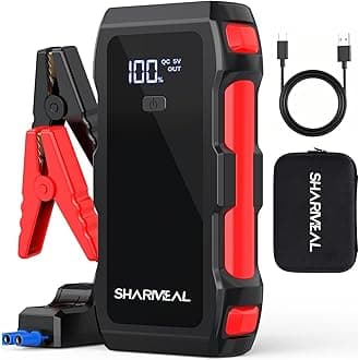 Jump Starter 5000A, 12V Jump Starter Battery Pack(Up to 10.0L Gas or 9.0L Diesel Engine), Battery Booster with 3 Modes Flashlight and Jumper Cable