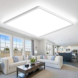 zemty 36W 4200LM 42CM LED Ceiling Light, 3000K/4500K/6000K Bathroom Lights Waterproof, Square Flush Modern Ceiling Lighting for Kitchen Bedroom Living Room Office