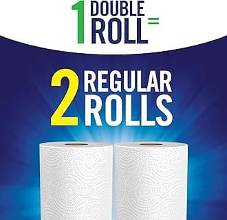 Sparkle Tear-A-Square Paper Towels, 2 Double Rolls (220 Sheets Total) - Strong 2-Ply Towels for Kitchen Cleanup and Everyday Messes