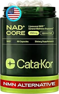 Cata-Kor NMN Supplement Alternative – Liposomal NAD+ Supplement – Third-Party Tested – NAD CORE – 30-Day Supply – 60 Capsules