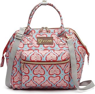 VISMIINTREND Diaper Bag for Women | Maternity Backpack |Premium Oxford Febric Baby Bag |Tote Diaper Handbag for Hospital, Travel, New Mom, New Born Baby |Travelling Diaper Bag for Mother | Red