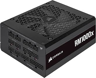 CORSAIR RM1000x Fully Modular ATX Power Supply - 80 Plus Gold - Low-Noise Fan - Zero RPM - Black