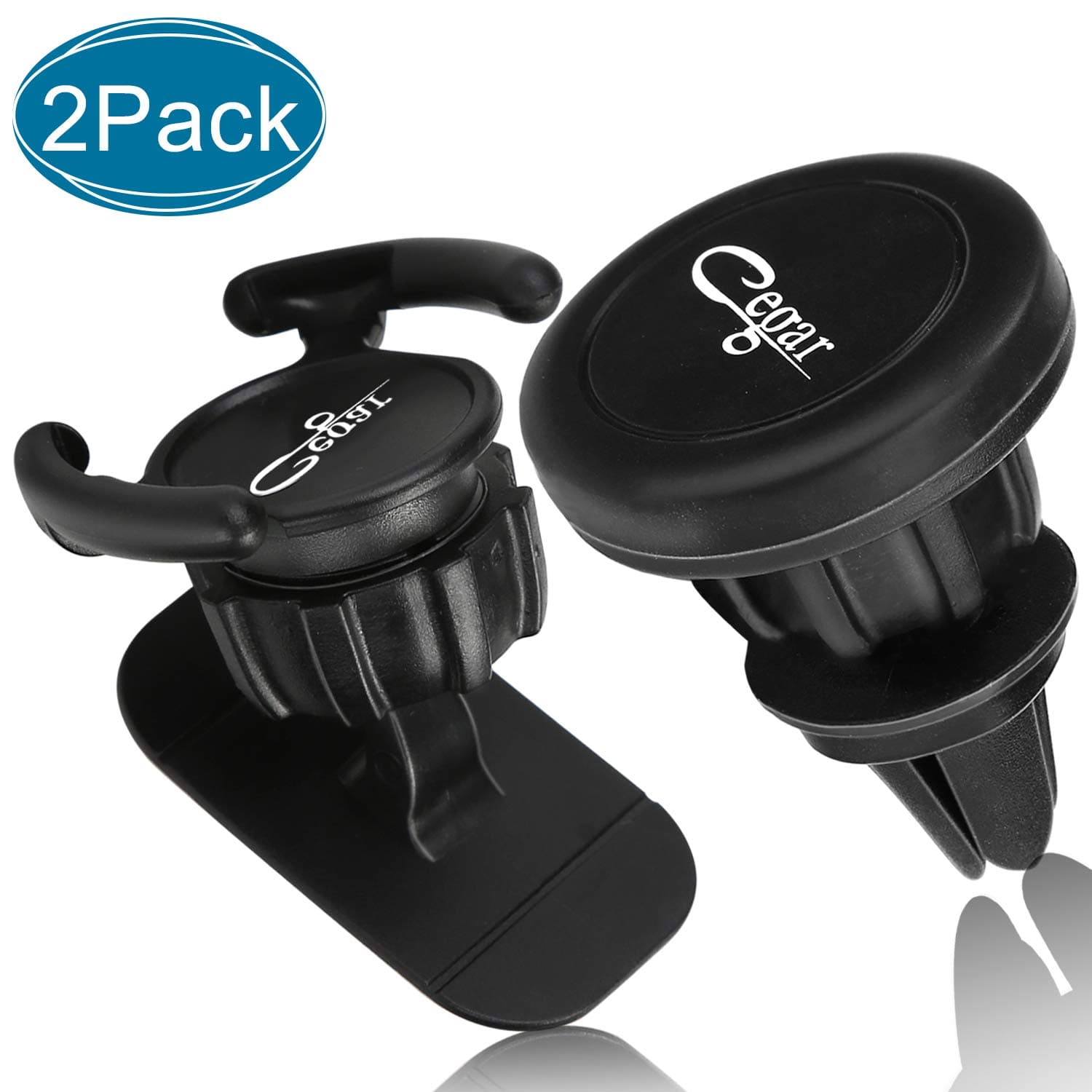 Cegar Clip Car Mount Compatible Pop Users&Magnetic Cell Phone Mount Holder Air Vent Pop Out Stand and Dashboard Sticker Holder for GPS Navigation Compatible with Phone 11/11 Pro/Max Galaxy S10+ S9