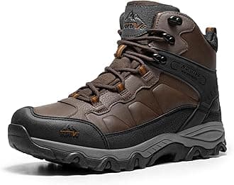 Men's Waterproof Hiking Boots Outdoor Mid Walking Boots Mens Trekking&Hiking Footwear Backpacking Mountaineering Shoes