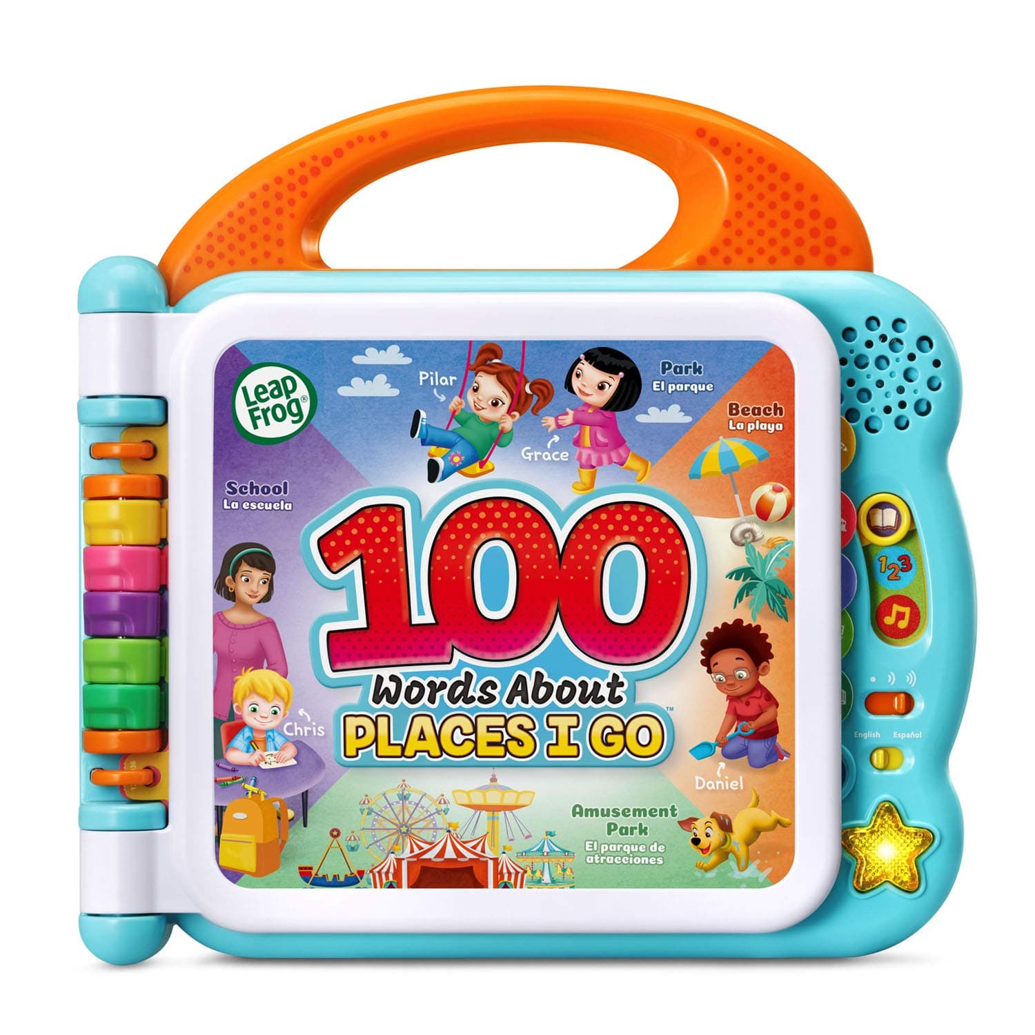 LeapFrog 100 Words About Places I Go Learning Book, Pre School for Kids, Musical Learning Toy With Objects and People, Educational Toy With Facts and Sound Effects, Ages 18 Months +