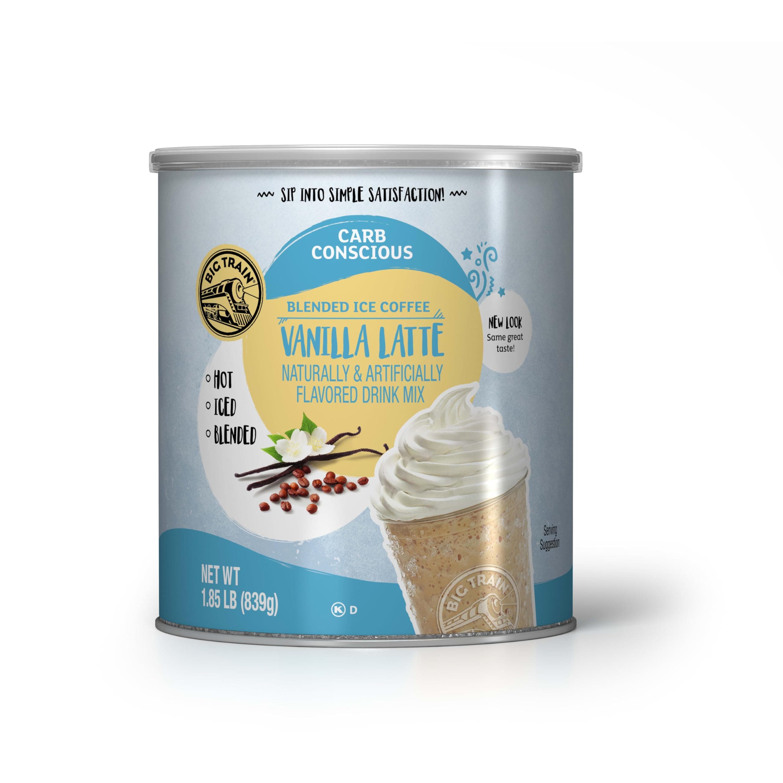 Big Train Low Carb Vanilla Latte Blended Ice Coffee, 1.85 Pound (Pack of 1)