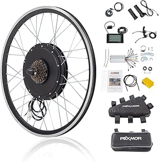 Electric Bike Conversion Kit, 48V 1200W 26" Front/Rear Wheel E-Bike Conversion Kit with 3 Mode Controller, PAS, LCD Display, Twist Throttle