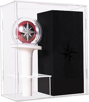 Kpop Lightsticks with Box Case , Compatible with Stray Kids Lightstick/BTS Army Bomb/Seventeen Official Light Stick,Acrylic Holder Accessories