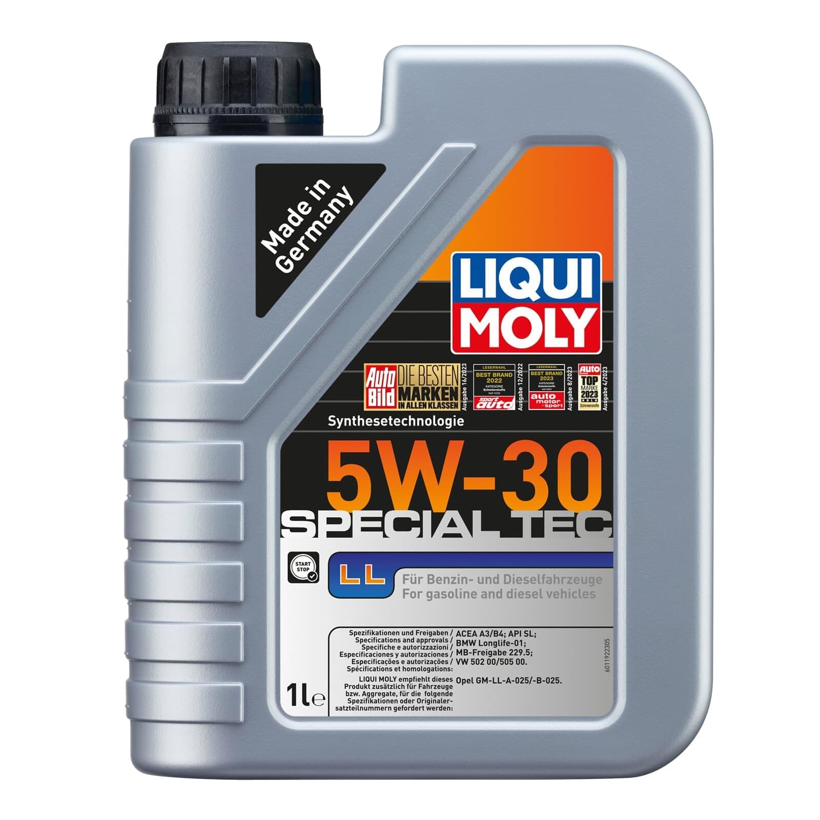 LIQUI MOLY Special Tec LL 5W-30 | 1 L | Synthesis technology motor oil | SKU: 2447