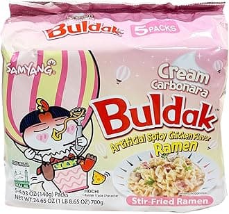Cream Carbonara Flavor Buldak Ramen Pack of 5