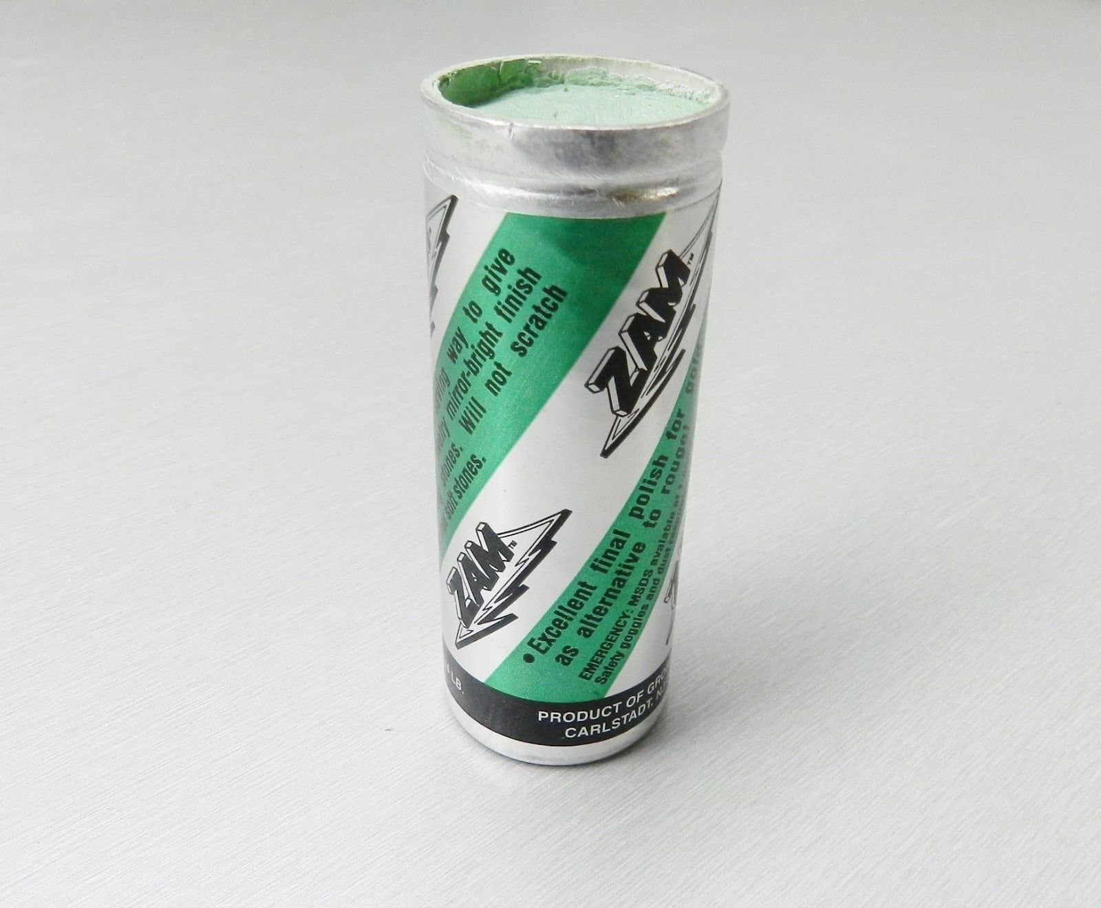 (TOOLS LAND) ZAM BUFFING COMPOUND - CROCUS 600 GRIT - FOR METAL, STONE & PLASTIC - 1/4 LB TUBE