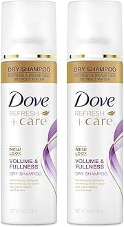 Dove Dry Shampoo Spray, Volume & Fullness, Absorbs Oil to Refresh Hair Without Washing, 5 oz (2-Pack)