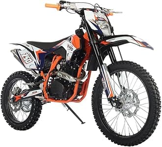 250cc Dirt Bike with LED Light Zongshen Engine Pit Bike Gas Dirt Bikes Adult Pitbike, Big 21"/18" Wheels!