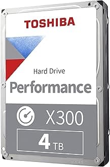 Toshiba X300 4TB Performance & Gaming 3.5-Inch Internal Hard Drive – CMR SATA 6 GB/s 7200 RPM 512 MB Cache - HDWR740XZSTA