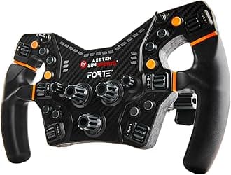 ASETEK Forte Formula Gaming Steering Wheel | Sim Racing Steering Wheel for PC & Simulators | High Precision & Customizable Controls