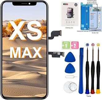 EFAITHFIX for iPhone Xs MAX LCD Screen Replacement 6.5 Inch Assembly Display 3D Touch Screen Digitizer with Repair Tools Kit Tempered Glass Waterproof Adhesive for A1921, A2101, A2102, A2103, A2104