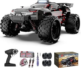 KGF 1:18 Scale All Terrain RC Cars, 40km/h High Speed Remote Control Car, 2.4Ghz RC Car Toys Gifts for Kids and Adults, 4WD Electric Vehicle with 2 Rechargeable Batteries, Off Road Monster Truck