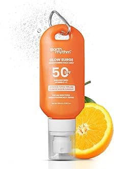 Earth Rhythm Glow Surge Vitamin C & E Brightening Sunscreen Spray SPF 50, No Parabens & No Oxybenzone