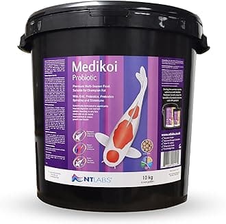 NT Labs Medikoi Probiotic Multi-Season, Complete Feed For All Pond Fish, Ideal For All Year Round Feeding, Rich in Probiotic Bacteria, Maintains Immune System, Koi Fish Food (6mm) (10 kg)