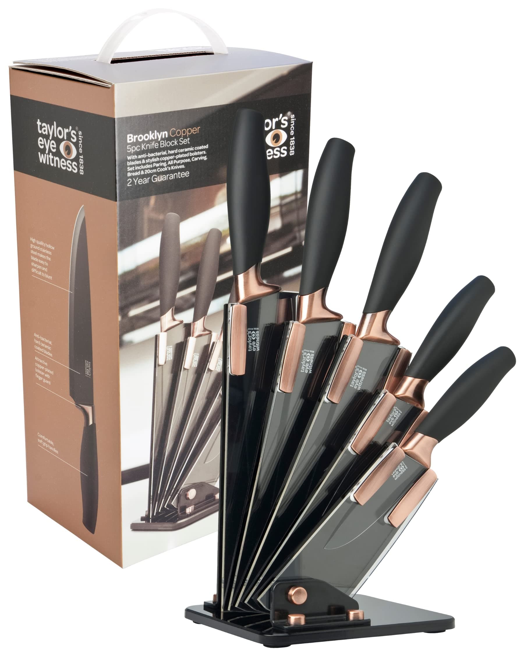 5pcs Brooklyn Knife Set & Fan Block