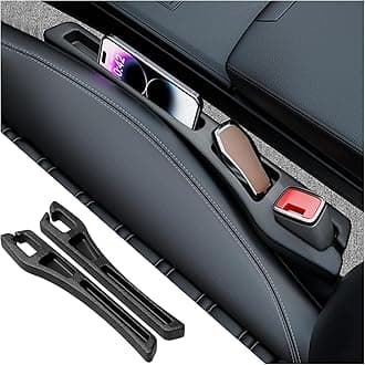 2PCS Car Seat Gap Filler For Nissan Kicks (P15) 2017 2018 2019 2020 2021 2022 2023 2024, Vehicle Mounted Leak Proof Filling Organiser Pads Fill the Gap Between Seat & Console,Black