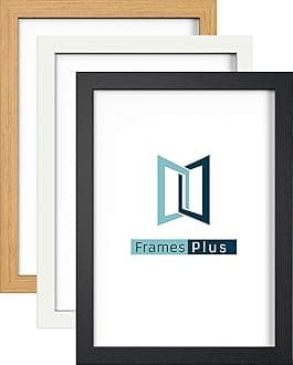 Photo Picture Frames Black White Oak Colour, Modern Range, Various Sizes A1 A2 A3 A4, Black, 16"x12" (40.6 x 30.5cm)