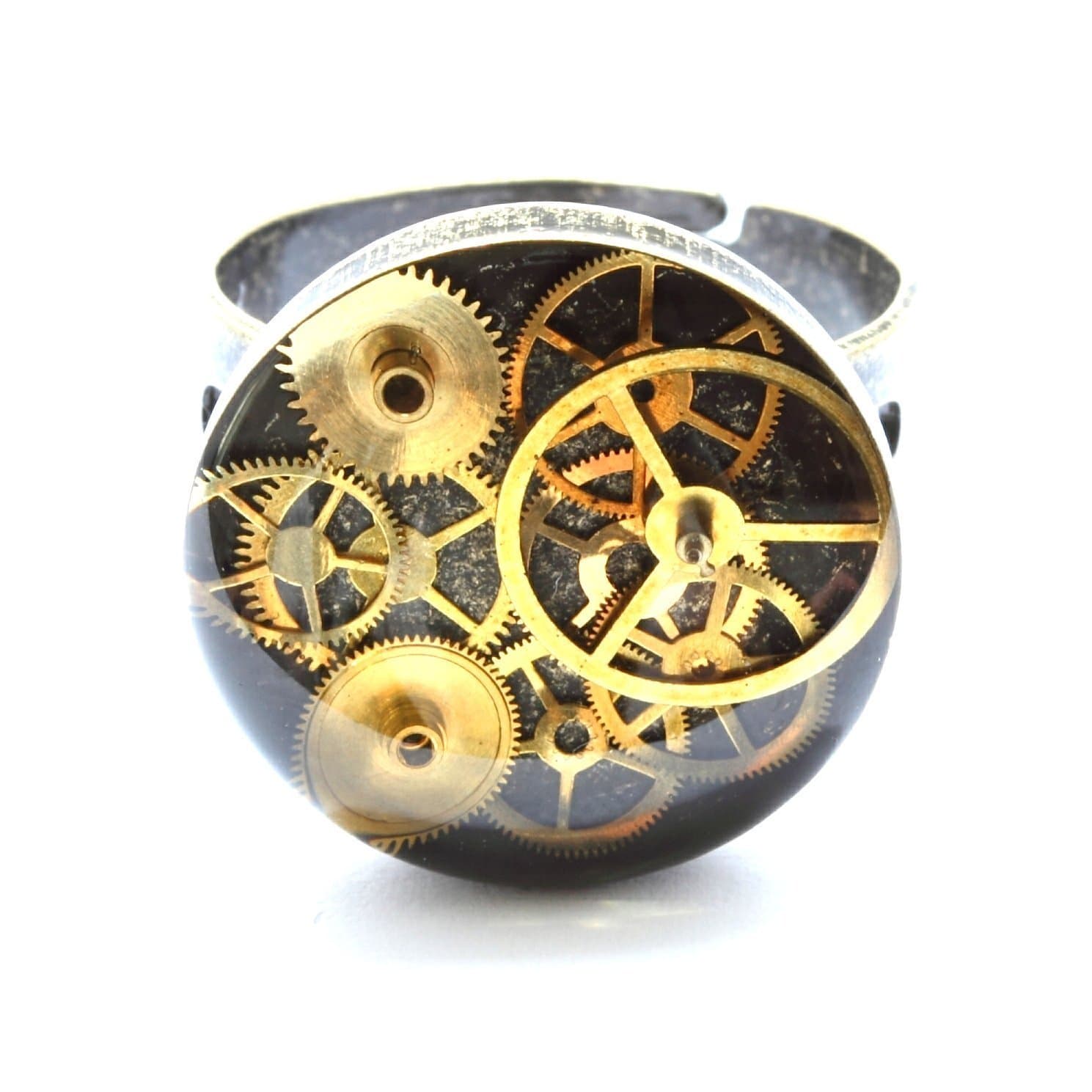 Handmade Designer Ring, Designer Ring, Steampunk Ring, Watch Cogs Ring, Cogs Ring, Mechanical Ring, Bronze Ring