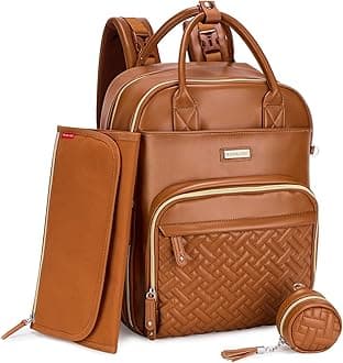 RUVALINO Diaper Bag Backpack - Multifunction Waterproof Travel Backpack, Baby Bag Travel Essentials & Baby Registry Search