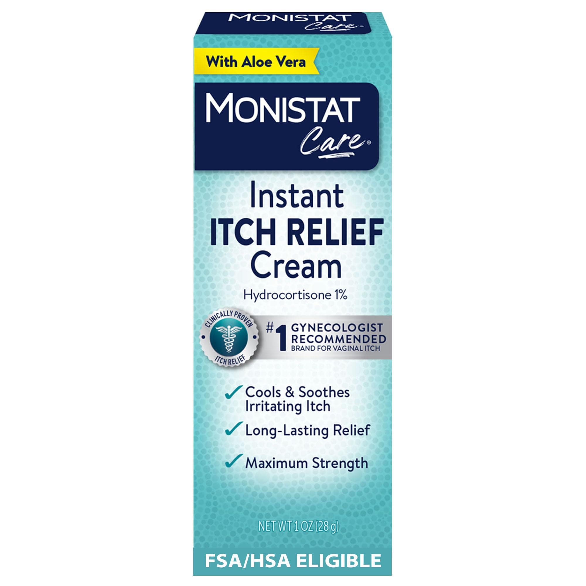Instant Itch Relief Cream for Women, Fragrance-Free Formula with Aloe Vera Soothes and Cools Vaginal Itch, 1 Oz
