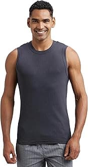 Jockey 9930 Men's Super Combed Cotton Rib Solid Round Neck Muscle Vest
