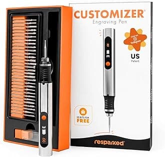 Resparked Customizer Engraving Pen: Ultimate Cordless Portable for Artists & DIYers - Engrave 50+ Surfaces - Beginner Friendly - Rechargeable - Free 30 Bits & Mastery Guide