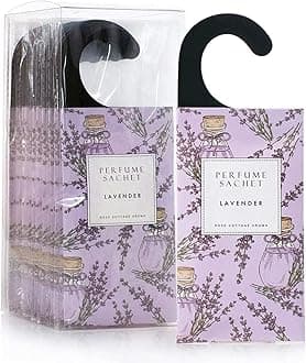 Rose Cottage 12Packs Lavender Closet Smell Fresheners Sachets Hanging Air Freshener Deodorizer Potpourri Bags for Drawers and Closets