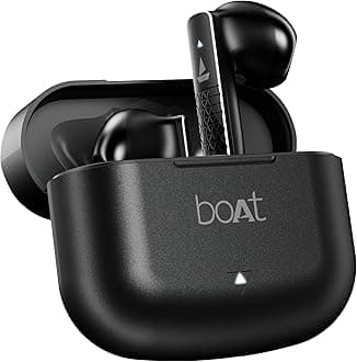 boAt Airdopes 91 Prime, 45HRS Battery, 13 mm Drivers, Metallic Finish, Low Latency,ENx Tech, Fast Charge, v5.3 Bluetooth TWS in Ear Earbuds Wireless Earphones with mic (Midnight Black)