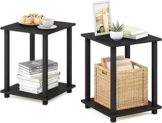 Furino Side Table Americano/Black, Simple Design, Set of 2