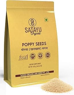 SATAYU ORGANIC Poppy Seeds - (Khus Khus) Khas Khas | Posta Dana (455 g (Pack of 1))