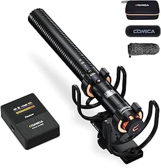 VM30 Shotgun Microphone with Wireless Modes, Camera-Microphone with 48kHz/24bit Sound Quality, Low Cut Filter/USB C Digital Output, Wireless mic for Sony/Canon/Nikon/Smartphone