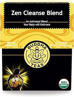 Organic Zen Cleanse Blend - OU Kosher, USDA Organic, CCOF, 18 Bleach-Free Tea Bag