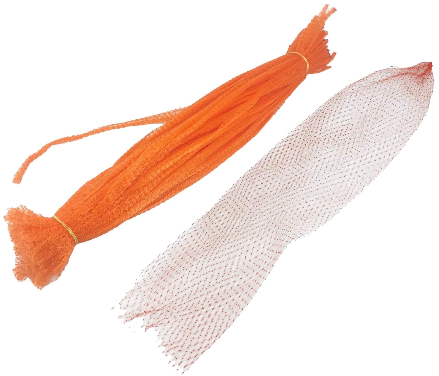 Aumni Crafts Packing Net Poly Mesh Pouches (Pack of 1000) Expandable Size 18x6 Inch Orange For Fruits Vegetables Toys Seafood Multipurpose (M1)