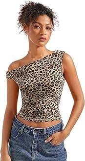 SUUKSESS Women Off Shoulder Tops Sleeveless Shirts Y2K Going Out Crop Tank Top