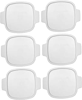 Corningware Stovetop A-1-PC 1.5 Quart Square White Plastic Lid - 6 Pack