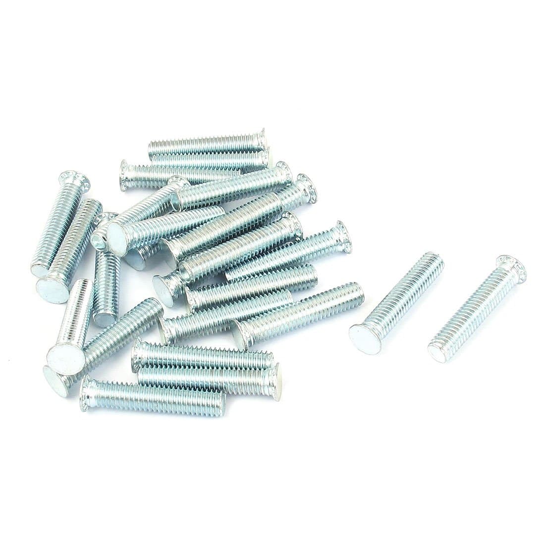 Aexit M6x30mm (fastener) Zinc Plated Flush Head Self Clinching Threaded Studs (44ry652qf393) Fastener 25pcs