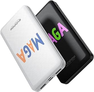 2-Pack 10000mAh Portable Charger Power Bank, Ultra Slim Battery Pack, 15W USB-C Fast Charging, Power Bank for iPhone 15/14/13/12, Galaxy S24/23/22/21, Pixel Heated Vest and etc (Word Model)