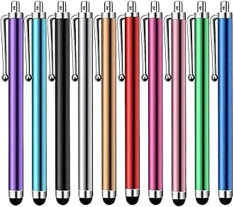 - Stylus Pen [10 Pack] Universal Capacitive Touch Screen Pens for Tablets, iPad mini, iPad Pro, iPad Air, Smartphones, Samsung Galaxy - Multiple Colors