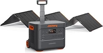 Jackery Solar Generator 3000 PRO 500WX, 3024Wh Power Station with 500W Solar Panels, Fast Charging in 2.4 Hours, Intelligent BMS, 2xPD 100W Ports for RV Outdoor Camping & Power Outages Black, Orange